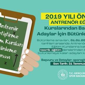 Antrenör Yetiştirme Eğitim Kursları Bütünleme Sınavı