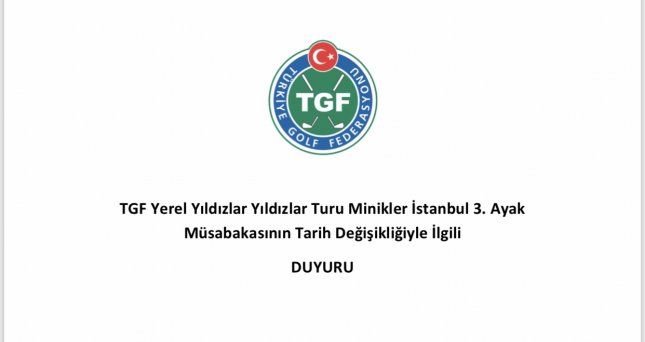 TGF YYT Minikler İstanbul 3. Ayak müsabakası ertelendi
