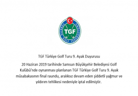 TGF Türkiye Golf Turu 9. Ayak Duyurusu